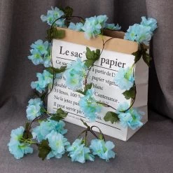 Merkloos Bloemenslinger Fiets - Bloemenstreng - Bloemenslinger Plastic - Bloemenslinger Fietsmand - Fiets Bloemen - 235 Cm - Kunst Hangplant -Fiets Serie Winkel 1200x1200 696