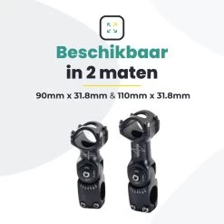 Voltano A-Head Verstelbare Stuurpen Voorbouw – 1-1/8” 28,6 / 110 Mm / 31,8 Mm – Zwart - º60 Graden Verstelbaar - Stuur Verhoger - Stuur Verlenger -Fiets Serie Winkel 1200x1200 716