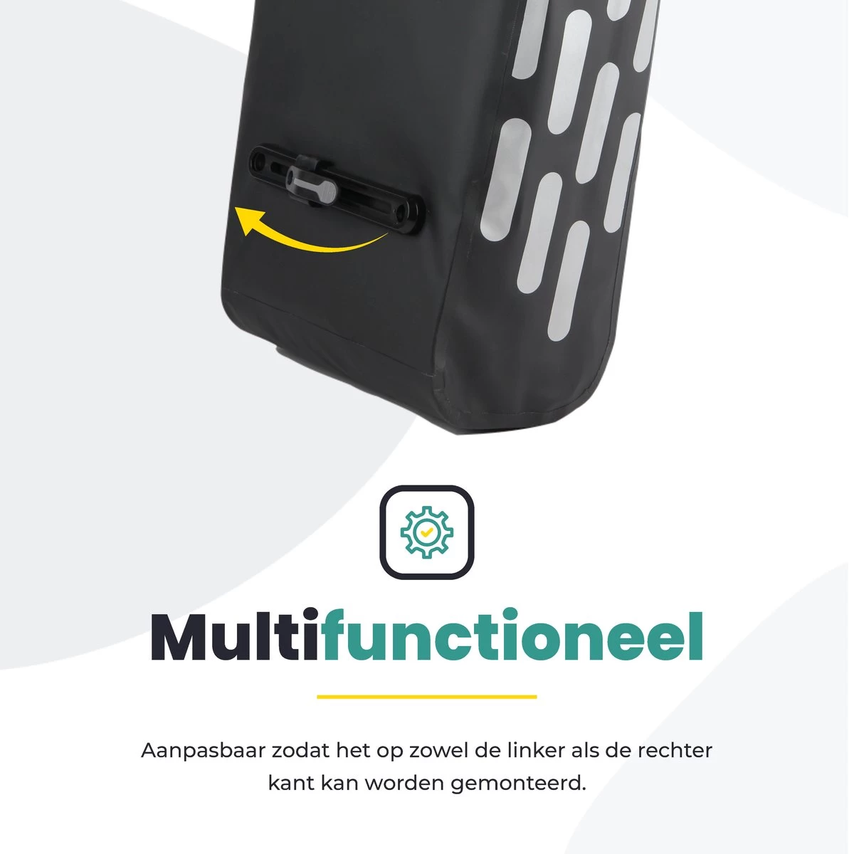 Voltano Luxe Fietstas 22L - Volledig Verstevigd - Enkele Pakaftas - Zwart - 100% Waterdicht - Hitte Gelast Voor Extra Stevigheid En 100% Waterdichtheid 2 Voltano Luxe Fietstas 22L - Volledig Verstevigd - Enkele Pakaftas - Zwart - 100% Waterdicht - Hitte Gelast Voor Extra Stevigheid En 100% Waterdichtheid - Afbeelding 2