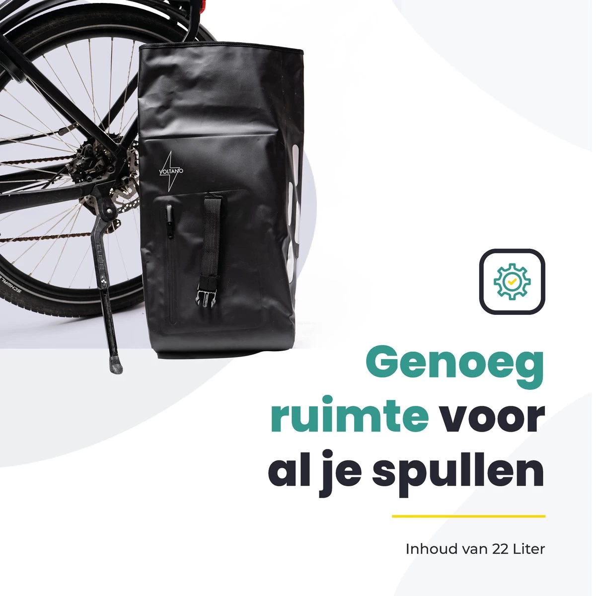 Voltano Luxe Fietstas 22L - Volledig Verstevigd - Enkele Pakaftas - Zwart - 100% Waterdicht - Hitte Gelast Voor Extra Stevigheid En 100% Waterdichtheid 3 Voltano Luxe Fietstas 22L - Volledig Verstevigd - Enkele Pakaftas - Zwart - 100% Waterdicht - Hitte Gelast Voor Extra Stevigheid En 100% Waterdichtheid - Afbeelding 3