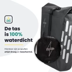 Voltano Luxe Fietstas 22L - Volledig Verstevigd - Enkele Pakaftas - Zwart - 100% Waterdicht - Hitte Gelast Voor Extra Stevigheid En 100% Waterdichtheid 15 Voltano Luxe Fietstas 22L - Volledig Verstevigd - Enkele Pakaftas - Zwart - 100% Waterdicht - Hitte Gelast Voor Extra Stevigheid En 100% Waterdichtheid -Fiets Serie Winkel 1200x1200 76