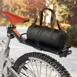 Merkloos Universele Fiets Bagagedrager - Voor Achterop Zadelpen Mountainbike/MTB/Racefiets - Achter Bagage Drager Rek - Met Quick Release Fietsframe Bevestiging - Bagagerek - Lichtgewicht Aluminium - Zwart -Fiets Serie Winkel 1200x1200 760