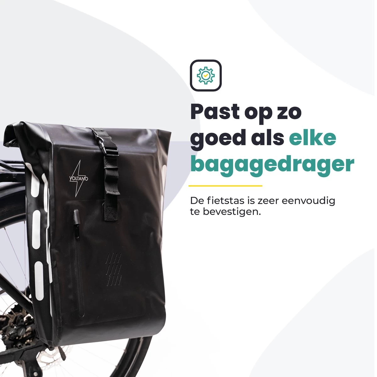 Voltano Luxe Fietstas 22L - Volledig Verstevigd - Enkele Pakaftas - Zwart - 100% Waterdicht - Hitte Gelast Voor Extra Stevigheid En 100% Waterdichtheid 12 Voltano Luxe Fietstas 22L - Volledig Verstevigd - Enkele Pakaftas - Zwart - 100% Waterdicht - Hitte Gelast Voor Extra Stevigheid En 100% Waterdichtheid - Afbeelding 12