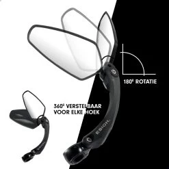 Esioh® Verstelbare Fietsspiegel Rechts Ebike Op Stuur - Achteruitkijkspiegel Fiets – Zijspiegel Fiets 360 ° Draaibaar - Zwart -Fiets Serie Winkel 1200x1200 831