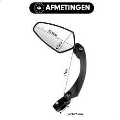 Esioh® Verstelbare Fietsspiegel Rechts Ebike Op Stuur - Achteruitkijkspiegel Fiets – Zijspiegel Fiets 360 ° Draaibaar - Zwart -Fiets Serie Winkel 1200x1200 832