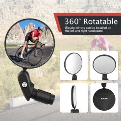 Zacro 2 Pack Fietsspiegel Ebike- Fietsbel- Veiligheidsspiegel- 360° Verstelbare En Draaibare Fietsspiegel– Universeel- Zwart -Fiets Serie Winkel 1200x1200 834