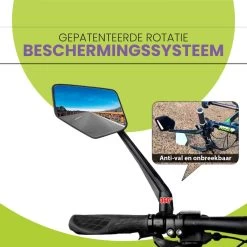 Beyond Gold - Fietsspiegel - Links - Reflectie Strip - E Step - Elektrische Fiets - Mountain Bike - Incl Grote Kijkhoek - Achteruitkijkspiegel - 360º Verstelbaar - Multifunctioneel - Incl Inbussleutel - Fiets Spiegel -Fiets Serie Winkel 1200x1200 850