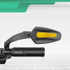 Merkloos Fietsspiegel + Reflectiestrip - Links - E-bike - Verstelbaar 360 Graden - Zwart -Fiets Serie Winkel 1200x1200 858