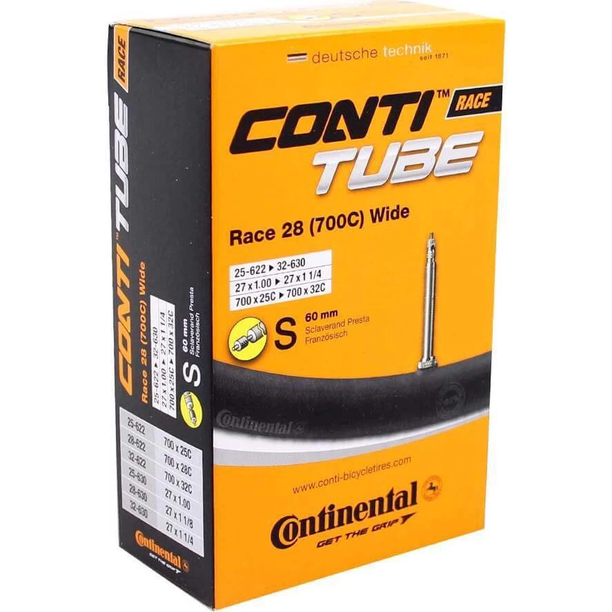 Binnenband Continental 28 Race Training 25-622 -> 32-630 - SV60mm Ventiel 3 Binnenband Continental 28 Race Training 25-622 -> 32-630 - SV60mm Ventiel - Afbeelding 3