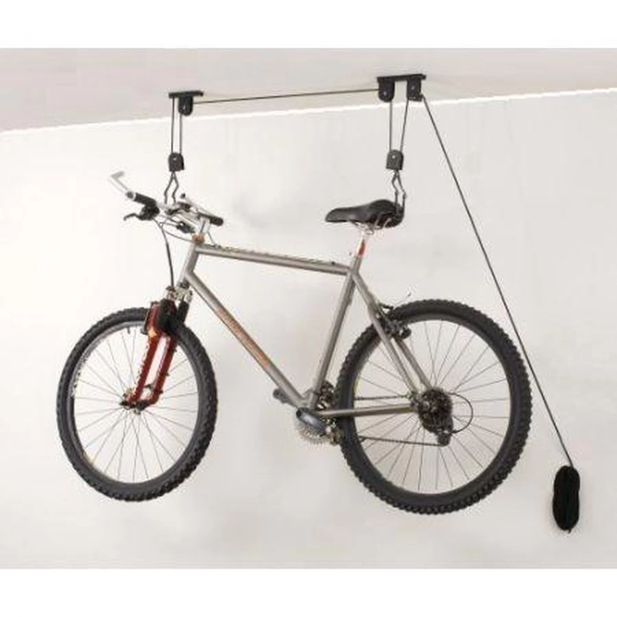 Merkloos Double Fietslift Ophangsysteem - Plafond Fietsbeugel Met Haken - Fietshaak Plafondlift Ophangbeugel - 2 Ophanghaken 3 Merkloos Double Fietslift Ophangsysteem - Plafond Fietsbeugel Met Haken - Fietshaak Plafondlift Ophangbeugel - 2 Ophanghaken - Afbeelding 3