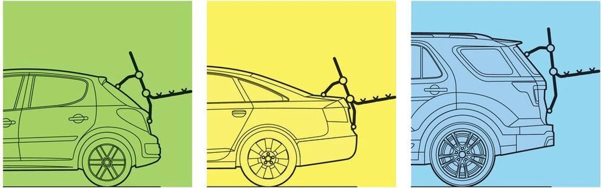 Fietsdrager Pyro, Fietsenrek Achterklep - 3 Fietsen (draagkracht 45kg TUV) - Zonder Trekhaak - Elektrische Fiets 6 Fietsdrager Pyro, Fietsenrek Achterklep - 3 Fietsen (draagkracht 45kg TUV) - Zonder Trekhaak - Elektrische Fiets - Afbeelding 6