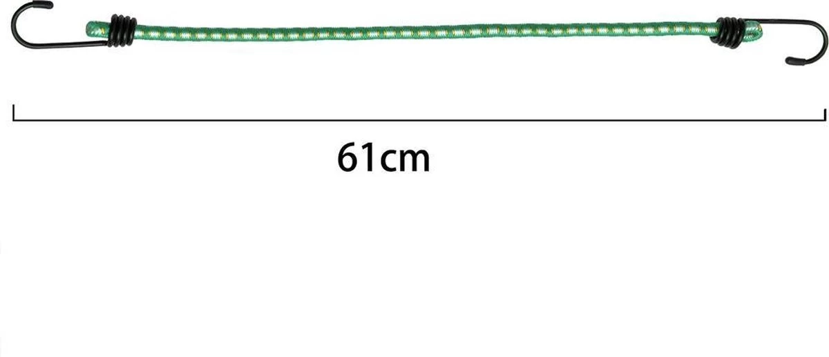 Merkloos 10 X Rubberen Bagagespin Met Haken 61 Cm X 8 Mm Ø 3 Merkloos 10 X Rubberen Bagagespin Met Haken 61 Cm X 8 Mm Ø - Afbeelding 3