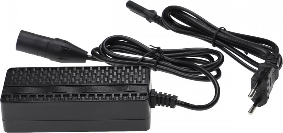 Oplader Voor E-bike - Voor 36V Accu's - 42V - 1,35A - 60W - 3-Pins Aansluiting - Zwart 3 Oplader Voor E-bike - Voor 36V Accu's - 42V - 1,35A - 60W - 3-Pins Aansluiting - Zwart - Afbeelding 3