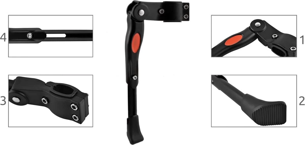 YUNICS ® Fietsstandaard - Verstelbaar - 60 CM Tot 73 CM - Inklapbaar - Voor Mountainbike, Standaard Fietsen En Race Fietsen - Anti-Slip - Zwart 7 YUNICS ® Fietsstandaard - Verstelbaar - 60 CM Tot 73 CM - Inklapbaar - Voor Mountainbike, Standaard Fietsen En Race Fietsen - Anti-Slip - Zwart - Afbeelding 7