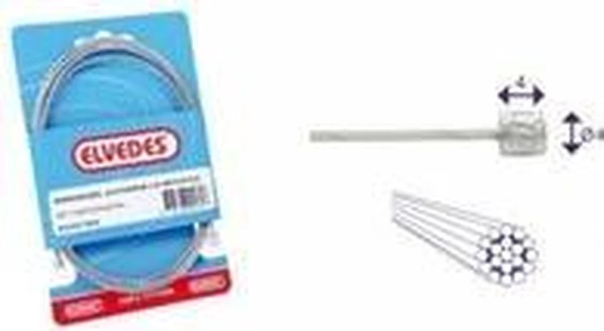 Schakel Binnenkabel Elvedes Voor Shimano 2250mm RVS ø1,1mm Shimano N-nippel (op Kaart) 5 Schakel Binnenkabel Elvedes Voor Shimano 2250mm RVS ø1,1mm Shimano N-nippel (op Kaart) - Afbeelding 5