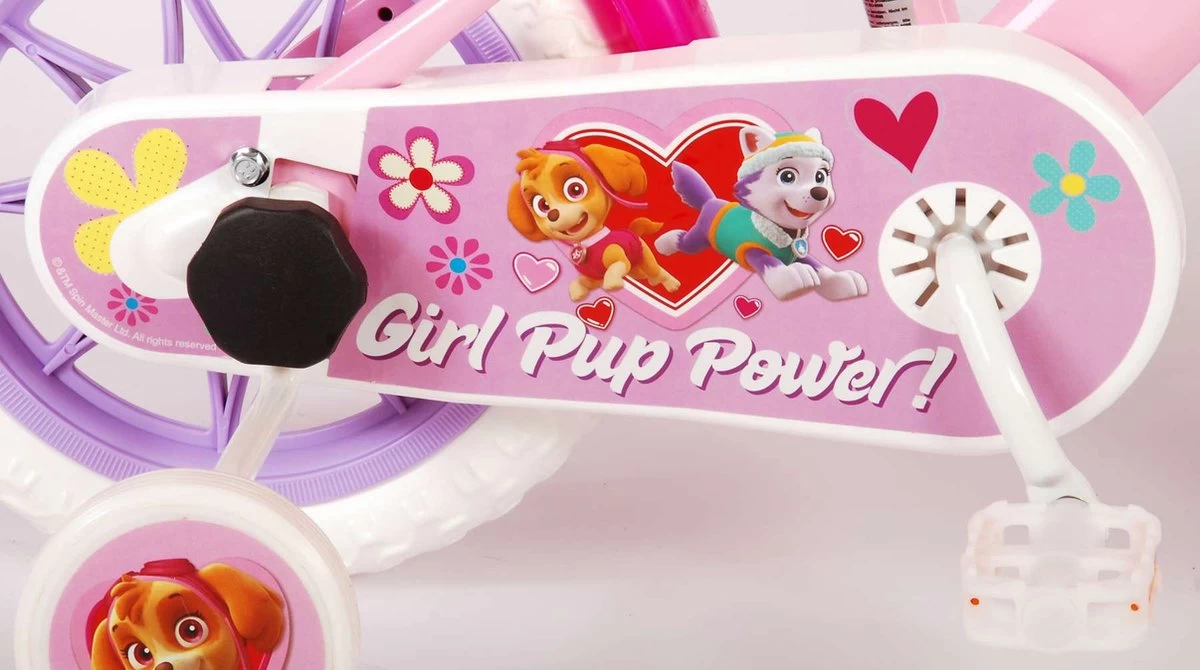 Volare Paw Patrol Kinderfiets - Meiden - 12 Inch - Roze - Doortrapper 8 Volare Paw Patrol Kinderfiets - Meiden - 12 Inch - Roze - Doortrapper - Afbeelding 8