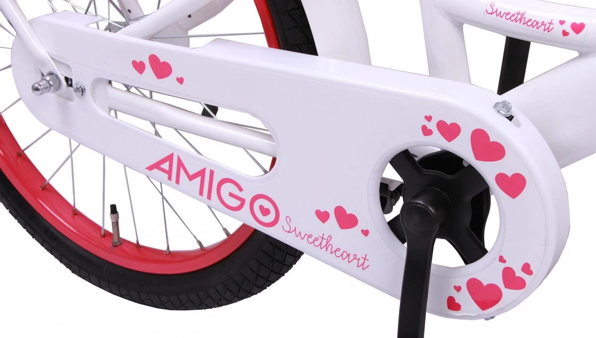 Amigo Sweetheart Meisjesfiets - Kinderfiets 20 Inch - Wit 5 Amigo Sweetheart Meisjesfiets - Kinderfiets 20 Inch - Wit - Afbeelding 5