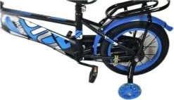 Kinderfiets - 14 Inch Kinderfiets -vanaf 3-5 Jaar Jongens En Meisjes Fietsen - Terugtrap -Rem -Stabilisatoren（2 Zijwieltjes）- Mandje - Achterbank - Blauw -Fiets Serie Winkel 1200x692 3