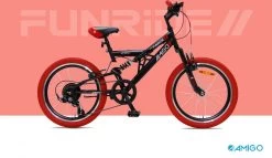 Amigo Fun Ride - Mountainbike 20 Inch - Voor Jongens En Meisjes - Met 7 Versnellingen - Zwart/Rood -Fiets Serie Winkel 1200x697 3