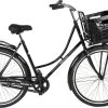 Wheelerz.nl Omafiets 28 Inch / 53cm Zwart | Incl Voordrager & Krat