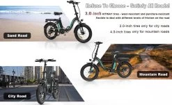 HITWAY E Bike Elektrische Fiets 20 Inch Dikke Band Opvouwbare Elektrische Fiets, 250W/36V/11,2Ah Batterij, Max. Bereik Tot 35-90km, Off-road Mountainbike Met Shimano 7 Versnellingen, Stad EBike Heren Dames -Fiets Serie Winkel 1200x733 6