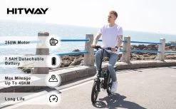 HITWAY E Bike Elektrische Fiets Vouwfiets, 36V/8.4Ah Batterij, 250W Motor, 25km/h, 35-70km, 16" City EBike Voor Heren En Dames -Fiets Serie Winkel 1200x742 21