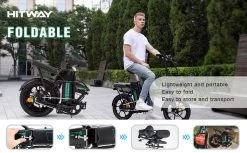 HITWAY E Bike Elektrische Fiets Vouwfiets, 36V/8.4Ah Batterij, 250W Motor, 25km/h, 35-70km, 16" City EBike Voor Heren En Dames -Fiets Serie Winkel 1200x742 24