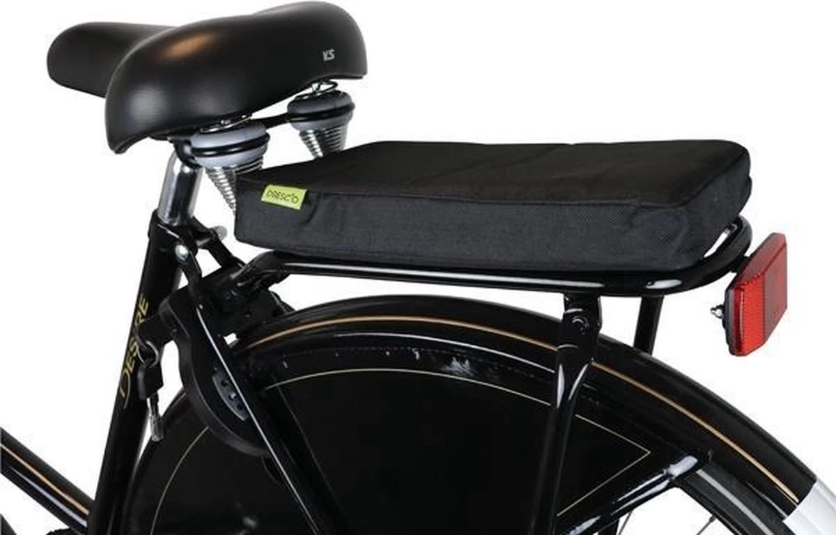 Bagagedrager-kussen, Rug-rolkussentje Incl. Mini Fietspomp En Rugleuning, Complete Set - Fietskussen - Achterop - Fiets - Kinderzitje - Waterafstotend 4 Bagagedrager-kussen, Rug-rolkussentje Incl. Mini Fietspomp En Rugleuning, Complete Set - Fietskussen - Achterop - Fiets - Kinderzitje - Waterafstotend - Afbeelding 4