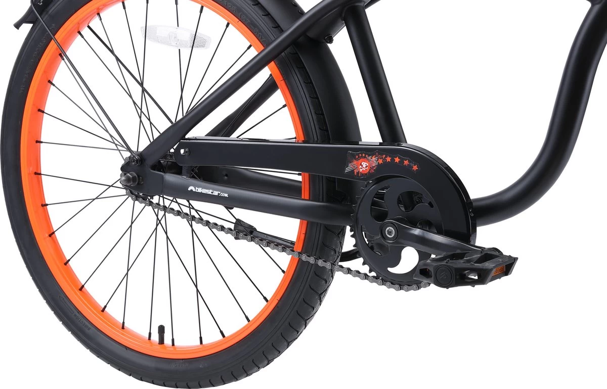 Bikestar 24 Inch Cruiser Kinderfiets, Zwart 10 Bikestar 24 Inch Cruiser Kinderfiets, Zwart - Afbeelding 10