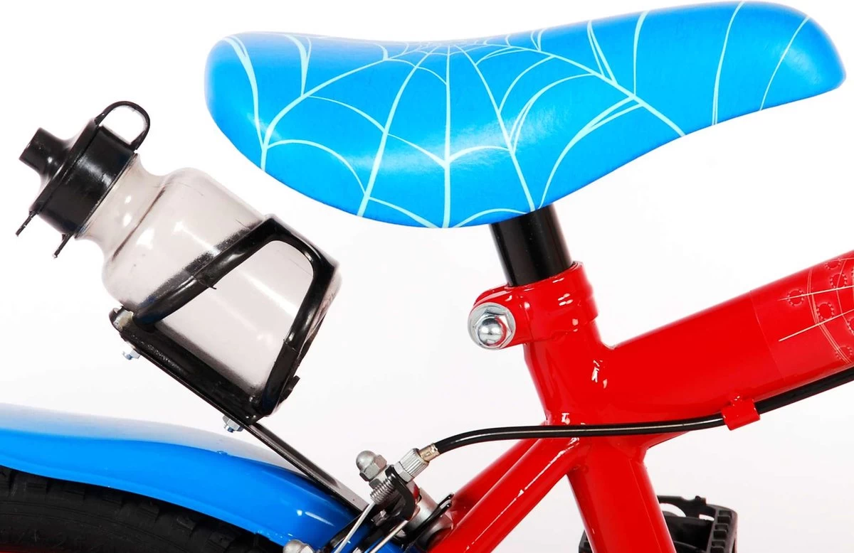 Spider-Man Kinderfiets - Jongens - 14 Inch - Rood/Blauw - Twee Handremmen 8 Spider-Man Kinderfiets - Jongens - 14 Inch - Rood/Blauw - Twee Handremmen - Afbeelding 8