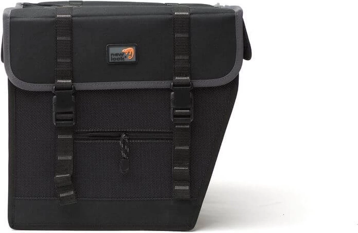 New Looxs Basic Superior Maxi Dubbele Fietstas - 42 Liter - Zwart 2 New Looxs Basic Superior Maxi Dubbele Fietstas - 42 Liter - Zwart - Afbeelding 2