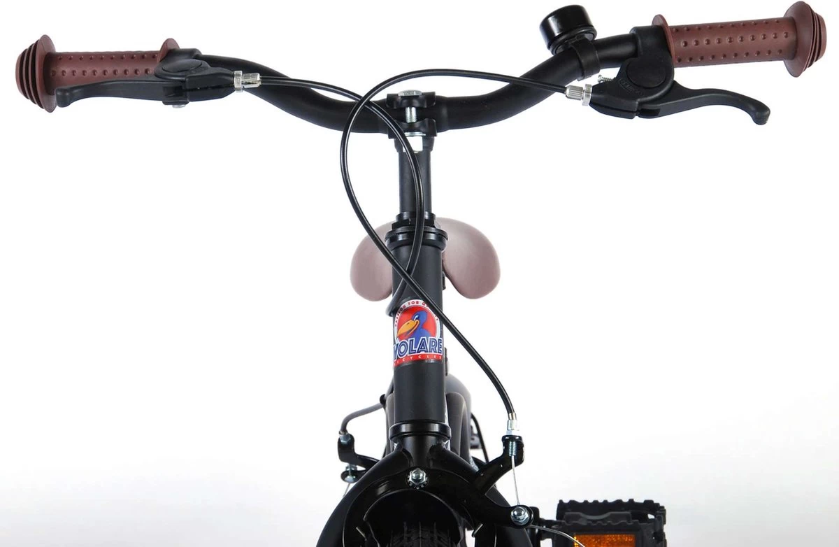 Volare Black Cruiser Kinderfiets - Jongens - 16 Inch - Zwart - 2 Handremmen 7 Volare Black Cruiser Kinderfiets - Jongens - 16 Inch - Zwart - 2 Handremmen - Afbeelding 7