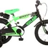 Volare Sportivo Kinderfiets - Jongens - 16 Inch - Neon Groen Zwart - 95% Afgemonteerd
