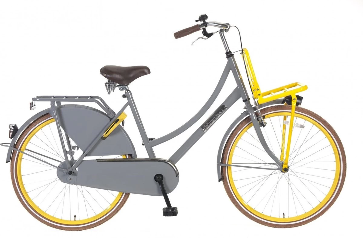 Popal Daily Dutch Basic Season - 26 Inch - Meisjesfiets - Transport - Grijs Geel 1 Popal Daily Dutch Basic Season - 26 Inch - Meisjesfiets - Transport - Grijs Geel