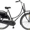 Wheelerz.nl Omafiets 28 Inch Zwart Met Voordrager