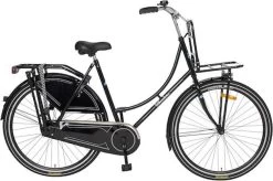 Wheelerz.nl Omafiets 28 Inch Zwart Met Voordrager