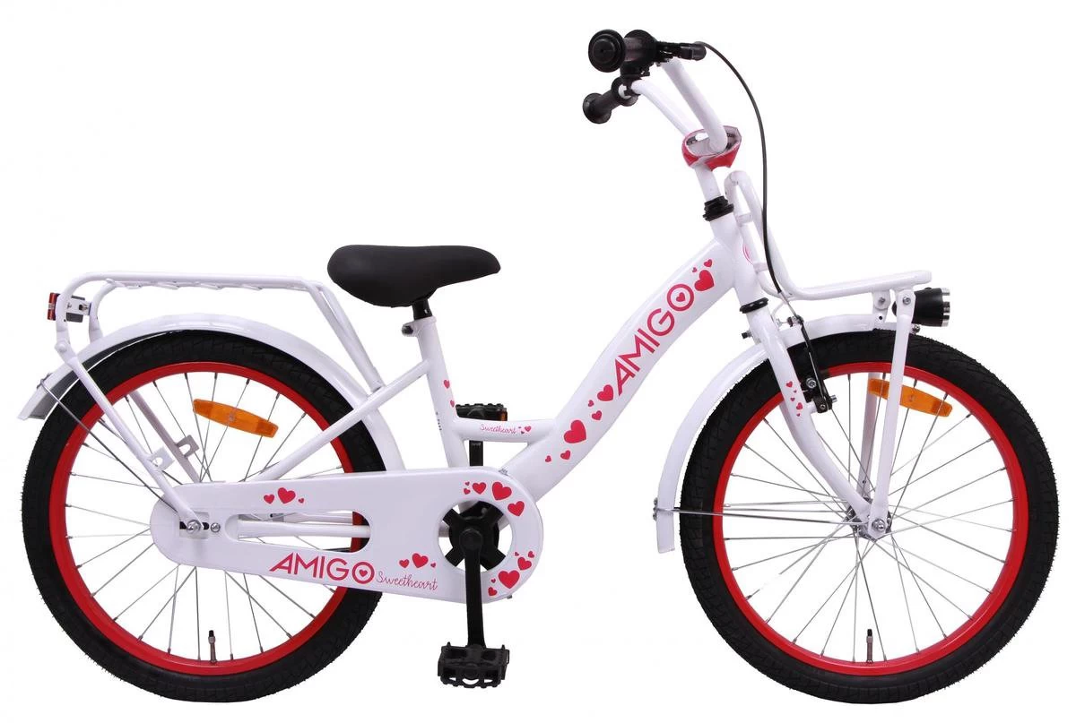 Amigo Sweetheart Meisjesfiets - Kinderfiets 20 Inch - Wit 1 Amigo Sweetheart Meisjesfiets - Kinderfiets 20 Inch - Wit