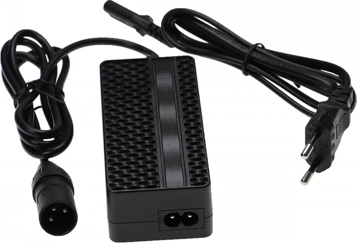 Oplader Voor E-bike - Voor 36V Accu's - 42V - 1,35A - 60W - 3-Pins Aansluiting - Zwart 1 Oplader Voor E-bike - Voor 36V Accu's - 42V - 1,35A - 60W - 3-Pins Aansluiting - Zwart