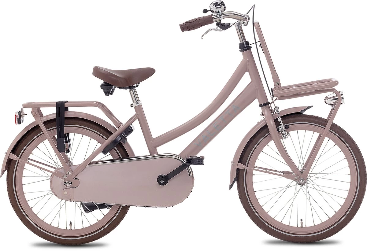 Valetta Cargo - Transportfiets - Meisjesfiets - 20 Inch - Mat Flamingo 1 Valetta Cargo - Transportfiets - Meisjesfiets - 20 Inch - Mat Flamingo