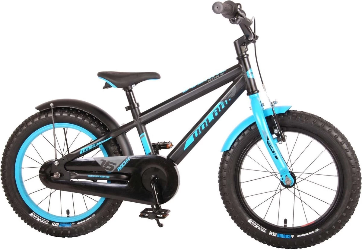 Volare Rocky Kinderfiets - 16 Inch - Zwart Blauw - 95% Afgemonteerd - Prime Collection 2 Volare Rocky Kinderfiets - 16 Inch - Zwart Blauw - 95% Afgemonteerd - Prime Collection - Afbeelding 2