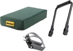 ROJO Fietskussen Bagagedrager Donkergroen + Rugsteun Bagagedrager + Voetsteunen (Universele Set)