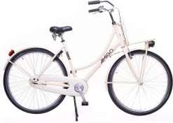 Amigo Forest - Transportfiets 28 Inch - Damesfiets Met Voordrager - Crème