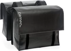 New Looxs Cameo Dubbele Fietstas - Bisonyl - 46 Liter - Glanzend Zwart
