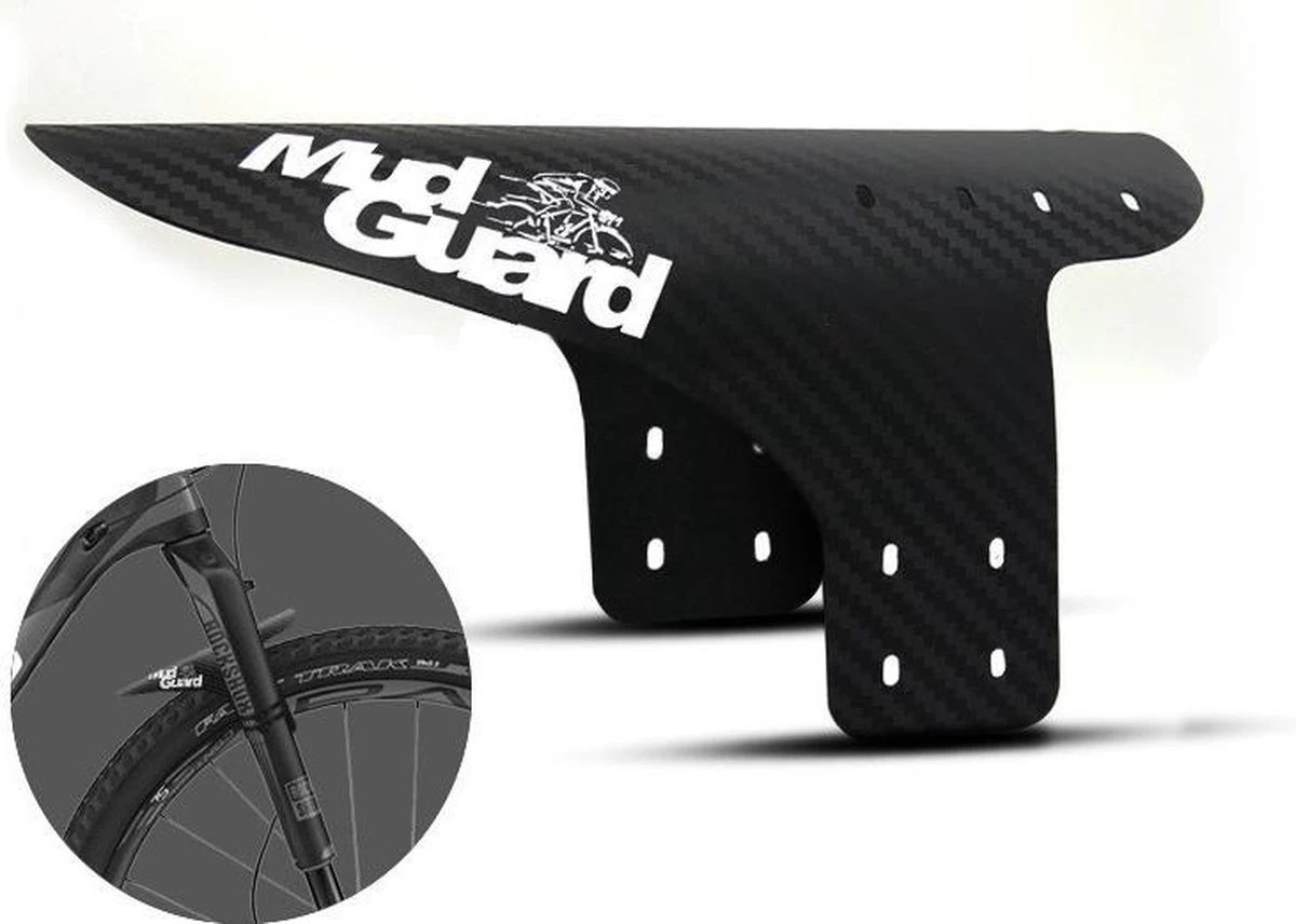 Nixnix - Mudguard MTB - Ass Saver - Universeel Spatbord Mountainbike - Eenvoudige Bevestiging Tie Wrap - Zwart Met Wit Print 4 Nixnix - Mudguard MTB - Ass Saver - Universeel Spatbord Mountainbike - Eenvoudige Bevestiging Tie Wrap - Zwart Met Wit Print - Afbeelding 4