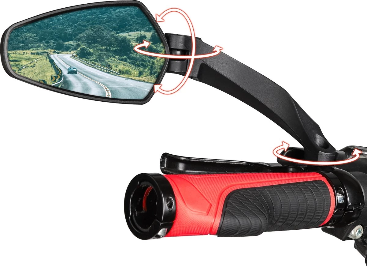 TIKKENS® Fietsspiegel Links - Verstelbaar - Fiets Spiegel Geschikt Voor E-bike, Speed-pedelec 2 TIKKENS® Fietsspiegel Links - Verstelbaar - Fiets Spiegel Geschikt Voor E-bike, Speed-pedelec - Afbeelding 2