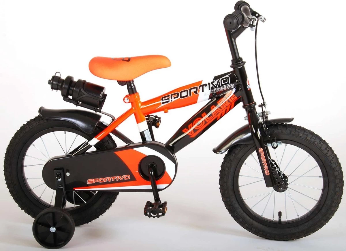 Volare Sportivo Kinderfiets - Jongens - 14 Inch - Neon Oranje/Zwart - 95% Afgemonteerd 5 Volare Sportivo Kinderfiets - Jongens - 14 Inch - Neon Oranje/Zwart - 95% Afgemonteerd - Afbeelding 5