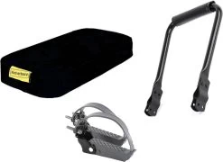 ROJO Fietskussen Bagagedrager + Rugsteun Bagagedrager + Voetsteunen (Universele Set)