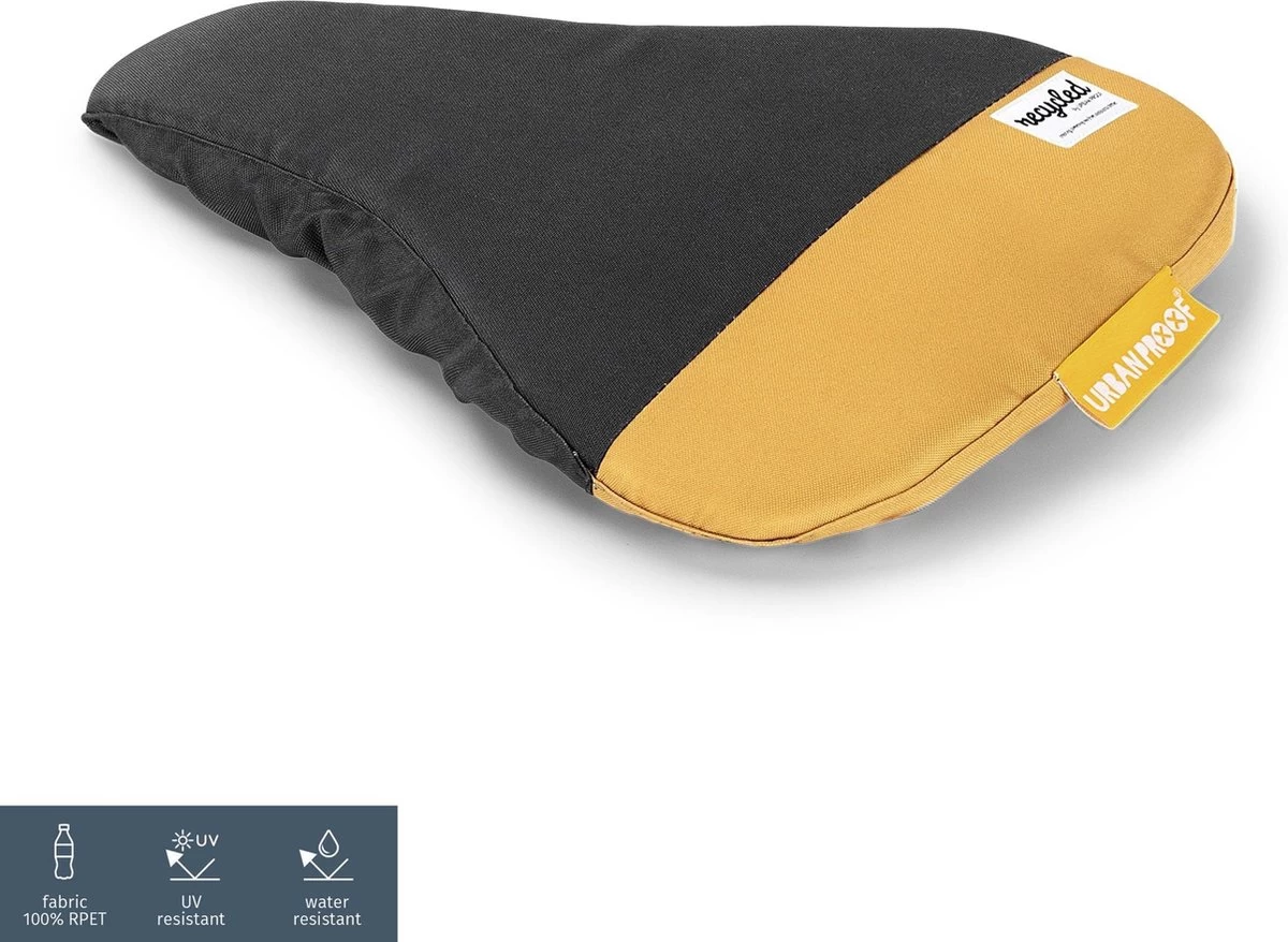 Urban Proof Zadeldek Recycled Universeel 27 X 22 Cm Grijs/geel 2 Urban Proof Zadeldek Recycled Universeel 27 X 22 Cm Grijs/geel - Afbeelding 2