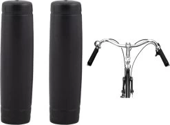 PD® - Fiets Handvatten Set 22mm - Fiets Handvatten Van Rubber - Fiets Handvatten In Het Zwart - Universeel