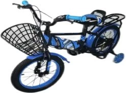 Kinderfiets - 14 Inch Kinderfiets -vanaf 3-5 Jaar Jongens En Meisjes Fietsen - Terugtrap -Rem -Stabilisatoren（2 Zijwieltjes）- Mandje - Achterbank - Blauw -Fiets Serie Winkel 1200x886 9